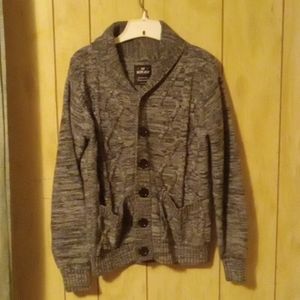X Ray  Cable Knit Shawl Collar Cardigan